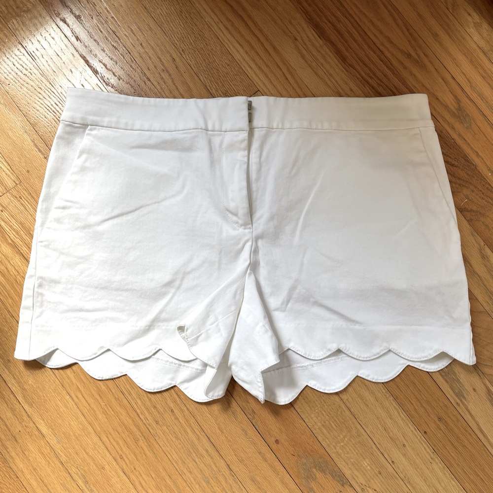 White Scalloped Riviera Women’s Shorts